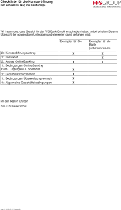Swiftcode ffs bank gmbh germany (de) are provide the broadest coverage of national bank identifiers. Kontoeroffnungsantrag Ffs Tagesgeld Pdf Free Download