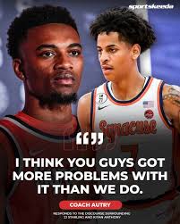 Coach Autry is not worried about Kiyan Anthony and JJ Starling 😪  #kiyananthony #jjstarling #syracuse