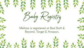 Editable Free Printable Baby Registry Cards Baby Registry Cards Registry Cards Gender Neutral Baby Registry