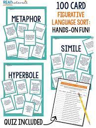 Figurative Language Sort And Quiz Figurative Language Word Families Teaching Figurative Language
