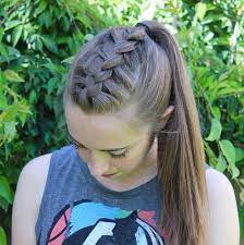 Pin By Mandy Lendon On Beauty Sports Hairstyles Volleyball Hairstyles Cheer Hair