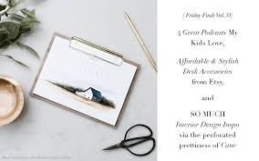 Shop over 220 top stylish desk accessories and earn cash back all in one place. Friday Finds Vol 33 4 Great Podcasts For Kids Best Of Etsy Desk Accessories And The Perforated Prettiness Of Cane So Fresh So Chic