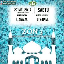 Berikut adalah jadwal buka puasa dan sahur untuk wilayah kendari, sulawesi utara. Era Sarawak Jadual Waktu Berbuka Puasa Dan Imsak Facebook