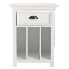 Table De Chevet En Pin Blanc Avec Tiroir L 45 Cm Newport Maisons Du Monde Table De Chevet Maison Du Monde Mobilier De Salon