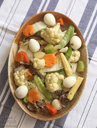 Chopsuey With Quail Eggs The Peach Kitchen Recipe Healthy Vegetable Recipes Quail Recipes Peach Kitchen