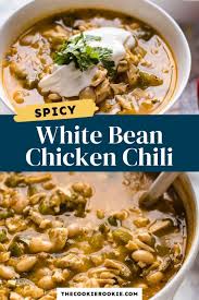 Spicy White Bean Chicken Chili Recipe In 2020 White Chicken Chili Recipe Crockpot Stew Chicken Recipe Spicy Recipes
