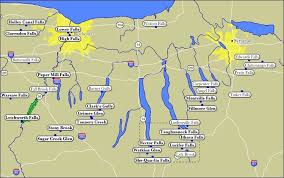 If you're an expert hiker or a novice, you can find the perfect trail for your skill level at taughannock falls state park. Map Of Waterfalls Of The Finger Lakes Finger Lakes Ny State Parks Watkins Glen State Park