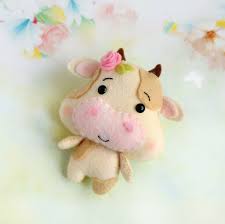 Felt Baby Cow Toy Sewing Pdf Pattern Cute Farm Animal Felt Etsy Felt Baby Sewing Toys Felt Toys