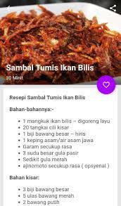 Resepi nasi kerabu sambal tumis. Resepi Sambal Nasi Lemak For Android Apk Download