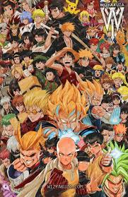 Fonds manga dessin animé japonais dragon ball z dbz. Tous Les Personnages D Anime Fond D Ecran Anime Art Illustration Ouvrages D Art Personnage Fictif Fiction Foule 1818004 Wallpaperkiss