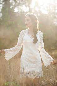 Short Lace Hippie Wedding Dress Her Name Is Lilly From Made With Love Forest Wedding Dress Wedding Dresses Hippie Wedding Dresses