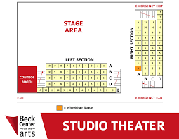 seating charts beck center for the arts