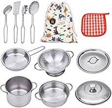 Enjoy free shipping & browse our great selection of kitchen, cutting & utility boards, salt & pepper shakers & mills and more! My First Play Kitchen Toys Pretend Cooking Toy Cookware Playset For Kids 11 Pieces Stainless Steel Pots And Pans With Cooking Utensils Dishwasher Safe Amazon De Spielzeug
