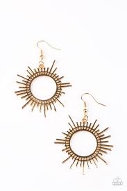 Paparazzi All Sizzle Earrings Will Bring Out The Sunshine And Light Up Your Style Put A Little Sizzle Wit Gold Earrings Dangle Silver Drop Earrings Earrings
