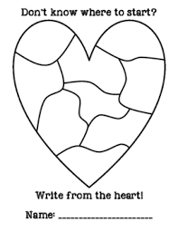 Brainstorm Some Ideas For Writing Then Paste Or Tape This Sheet Into Their Writing Notebook For Reference Th Heart Map Writing Journal Covers Heart Map Writing