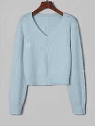 Zaful Fuzzy V Neck Fluffy Knit Sweater Baby Blue Pink Rose White Aff Fluffy Knit Neck Zaful Fuzzy A Baby Blue Sweater Sweaters Sweaters For Women