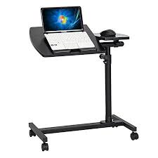 Ktaxon Adjustable Black Laptop Desk Rolling Cart Sofa Over Bed Notebook Table Stand Walmart Com Desk Black Desk Adjustable Height Desk