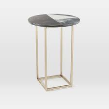 Marquetry Marble Side Table West Elm Marble Side Tables Side Table Modern End Tables