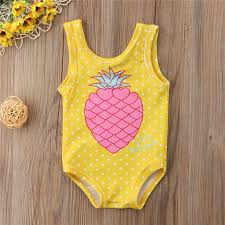 Buy Newborn Kids Baby Girl Bikini Swimwear Swimsuit Pineapple Bathing Suit Swimming One Piece Beachwear At Affordable Prices Price 19 Usd Free Shipping Real Reviews With Photos Joom