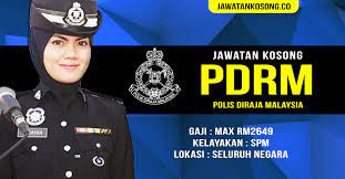 Feb 02, 2018 · panduan buat anda yang ingin memohon jawatan kosong pdrm tahun 2018, dimana menerusi portal rasmi polis diraja malaysia (pdrm) anda boleh membuat permohonan jawatan kosong pdrm terkini secara online di laman sesawang suruhanjaya perkhidmatan awam (spa). Jawatan Kosong Pdrm Polis Diraja Malaysia