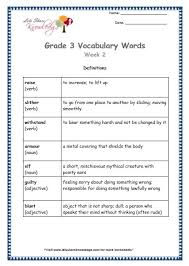 These grade 3 worksheets have answers also given in the downloadable links below. Grade 3 Vocabulary Worksheets Week 2 Definitions Vocabulary Worksheets Vocabulary Words Vocabulary