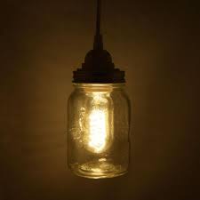 Mason Jar Pendant Light Kit Regular Mouth Clear Cord 15ft Mason Jar Lights Luna Bazaar Boho Vintage Style Decor