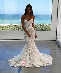 Strapless Sweetheart Spring Mermaid Wedding Dress Destination Wedding Dress Wedding Dresses Lace Mermaid Wedding Dress