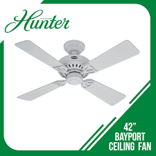 They not only invent ceiling fans but also set standards for quality and craftsmanship. Hunter 42 Bayport Ceiling Fan Hf24176 White Shopee Philippines