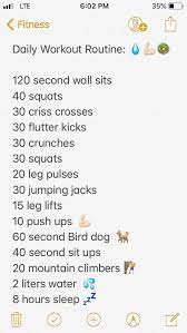 My Daily Workout Routine Daily Exercise Routines Daily Workout Workout Routine