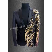 Black And Gold Blazer Mens Pin On Mark