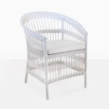 Sahara Wicker Dining Chair White 0 In 2020 Outdoor Wicker Furniture White Wicker Chair Wicker Dining Chairs