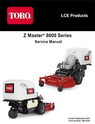 Green wire … read more. Toro Z Master 8000 Series Riding Mower Manual Manualzz