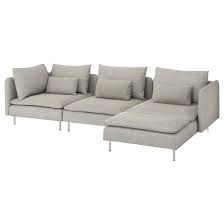Soderhamn Sectional 4 Seat With Chaise Viarp Beige Brown Ikea In 2020 Modular Sectional Sofa Sectional Ikea Sectional