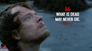 Your brothers were warriors, both of them dead at the hands of those you seem so eager to protect. Theon Greyjoy What Is Dead May Never Die Theongreyjoy Gameofthrones Die Quotes Theon Greyjoy Tv Show Quotes