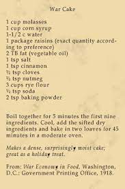 Avial N Rasam December 2009 War Cake Recipe Vintage Recipes Cake Recipes