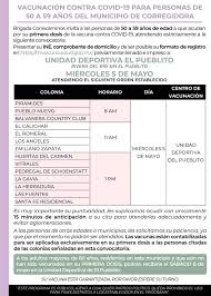 Inscríbete aquí y requisitos para ser inoculado. Inicia Vacunacion Contra Covid 19 Para Personas De 50 A 59 Anos En Corregidora