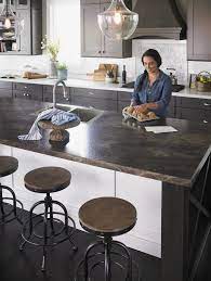 Maybe you would like to learn more about one of these? Rustic Kitchen With 180fx Laminate Slate Sequoia Island Click Through To Get A Free Sample Of Sl Kitchen Countertops New Kitchen Kitchen Countertops Concrete