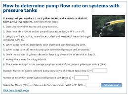 The higher gpm you get, the better items you will be able to afford. Determining Your Well Water Flow Rate On Systems With Pressure Tanks Pressure Tanks Water Treatment System Water Treatment