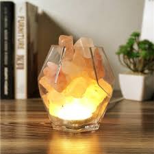 Glass Led Himalaya Salt Crystal Night Light With Dimmable Feature Beautifulhalo Com