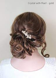 Bridal Hair Barrette Pearl Crystal Hair Clip Bridal Small Etsy Bridal Hair Barrettes Hair Barrettes Wedding Hair Clips