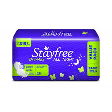 Stayfree Dry Max All Night Ultra Thin With Wings X Large