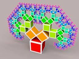 Three Dimensional Pythagorean Tree Math Images Math Art Projects Math Art Triangle Math