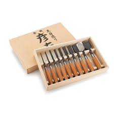 Is there   space in the kitchen? Tasai Mokume Damascus Japanese Bench Chisels Oire Nomi 10 Piece Set In Signed Wooden Box Tasai