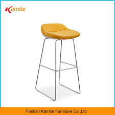 The leather bar stool looks very classy. China Modern Leather Seating Bar Stools Steel Base Bar Chair Stools Office Bar Counter Used High Back Chair Stools China Modern Bar Chair Hotel Bar Chair