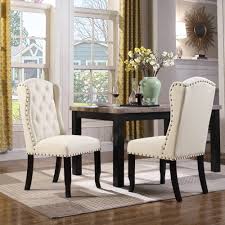 Set Of 2 Viola Dining Chair Beige Chic Home Design Dining Chairs Luxury Dining Room Wingback Dining Chair