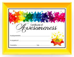 Write the trainee's name using a suitable font. Certificate Of Awesomeness Dabbles Babbles