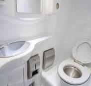 Luxury Bus Coach Interior With Toilet Views Stock Photo - Download Image  Now - Bathroom, Bus, Toilet