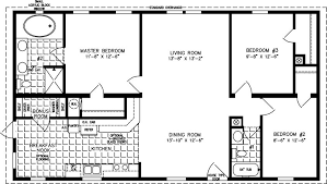Manufactured Home Floor Plan The T N R Model Tnr 44812b 3 Bedrooms 2 Baths Small House Floor Plans Small Floor Plans House Plans Open Floor