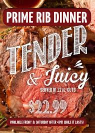 Includes the salad bowl, mashed potatoes or baked potato, yorkshire pudding, creamed spinach and fresh cream of horseradish sauce. T Bones Great American Eatery 22 99 Prime Rib Special Available After 4pm