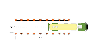 Pull up alongside the vehicle parked in front of the open space. Cdl Skills Test Cone Layout Big Rig Career